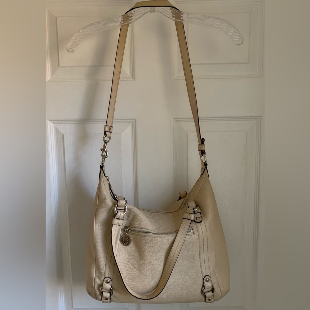 Coach Alexandra (F17566) Ivory Two Way Shoulder Bag Pebbled Leather